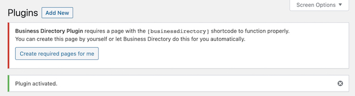 Create required pages for me button