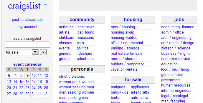 Source: Craigslist